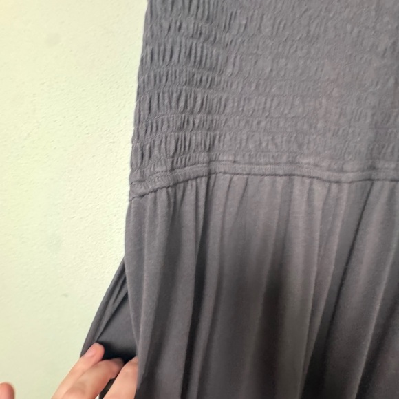 Pact One and Done Soirée‎ Smocked Wide Leg Jumpsuit Black Size Medium - Picture 8 of 15